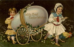 With Best Easter Wishes Postcard