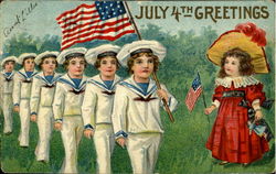 July 4Th Greetings 4th of July Postcard Postcard