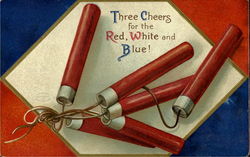 Three Cheers For The Red White And Blue Postcard