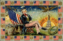 July 4Th 1776 Postcard