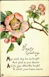 Hearty Greetings Postcard