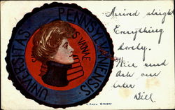 University of Pennsylvania Upenn College Girls Postcard Postcard