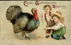 Cordial Thanksgiving Greetings Postcard