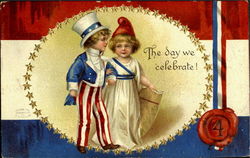 The Day We Celebrate! 4th of July Postcard Postcard