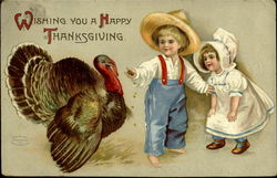 Wishing You A Happy Thanksgiving Postcard