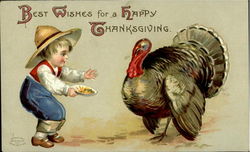 Best Wishes For A Happy Thanksgiving Postcard