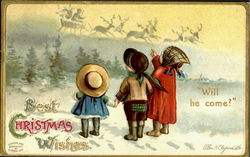 Best Christmas Wishes Children Postcard Postcard