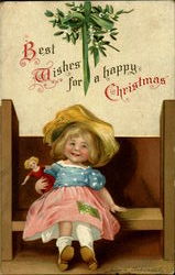 Best Wishes For A Happy Christmas Postcard