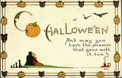 Halloween And may you have the pleasure that goes with it, too. Postcard Postcard