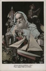 Santa Toys Allons petits enfants, allo! Santa Claus Postcard Postcard Postcard