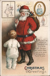 My lad I've called on friends of old, And also Santa Claus Postcard Postcard Postcard