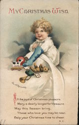 My Christmas Wish: Child on Bed Children Postcard Postcard Postcard