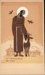 St Francisco de Asis Serigraph Art Postcard Postcard Postcard