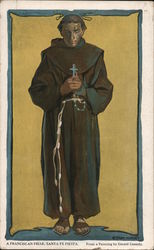 A Franciscan Friar, Santa Fe Fiesta California Religious Postcard Postcard Postcard