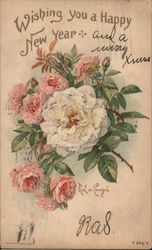 Bouquet of Roses: Wishing You a Happy New Year Postcard