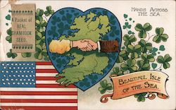 A Packet Of Real Shamrock Seed Hands Across The Sea Postcard