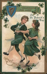 St. Patrick's Day - Dancing Couple Postcard