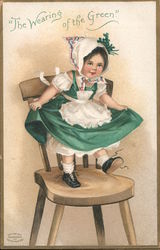 The Wearing of the Green - Young Girl Postcard