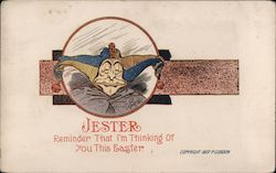 Jester face - Jester Reminder That I'm Thinking of You This Easter Postcard