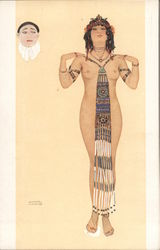 L'Orgeuil By Raphael Kirchner Pierrot Nude Woman Bead Jewelry Postcard Postcard Postcard