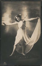 Young Dancer Women Postcard Postcard Postcard