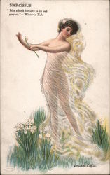 Narcissus - "Like a bank for love to lie and play on" - Winter's Tale Postcard