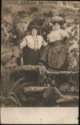 Two Woman Posing For Camera Postcard