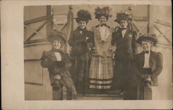 A portrait of five women 1908 Postcard