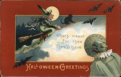 Halloween Greetings Postcard