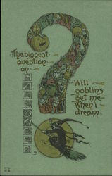 The Biggest Question on Halloween H-10 Postcard Postcard Postcard