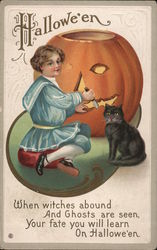 Hallowe'en Halloween Postcard Postcard Postcard