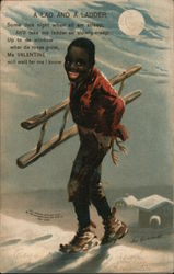 A Lad and a Ladder Blacks Postcard Postcard Postcard