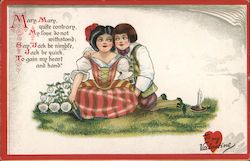 Couple Sits Close With Each Other, To My Valentine Children Postcard Postcard Postcard