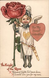 For my sweet Valentine The Knight of the rose Postcard