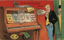 The Piano Proposal, or the Message of the Music Postcard