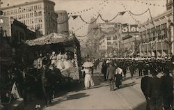 View of Market Street on Admission Day 1910 Postcard