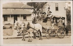 Horse-Drawn Stage Taxi Postcard