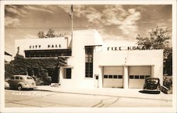 City Hall and Fire House (now Boys & Girls Club) Auburn, CA Postcard Postcard Postcard