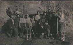 A Group of Men Standing Outside a Mine Foresthill, CA Postcard Postcard Postcard