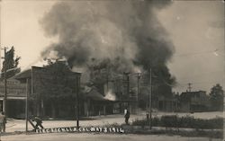 Fire Destroys Downtown - May 8, 1914 Rocklin, CA Postcard Postcard Postcard