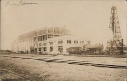 Train on Tracks, Depot or Factory Under Construction Roseville, CA Postcard Postcard Postcard