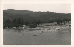 Boaters at the beach, Searsville Lake Postcard