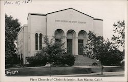 First Church of Christ Scientist San Mateo, CA Postcard Postcard Postcard