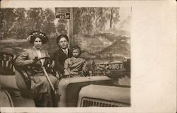 Family in Automobile "10 Miles to SF" The Chutes San Francisco, CA Postcard Postcard Postcard