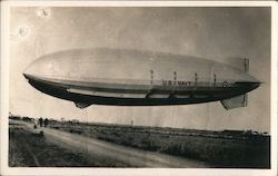 U.S. Navy Dirigible USS Macon / Akron, Probably near Moffett Field Mountain View, CA Airships Postcard Postcard Postcard