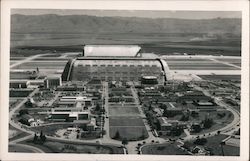 Aerial View of Moffett Field with Hangar Postcard