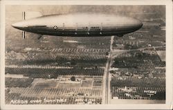 Akron over Sunnyvale May 13 1932 Postcard