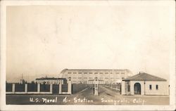 U.S. Naval Air Station Moffett Field Main Gate Sunnyvale, CA Postcard Postcard Postcard