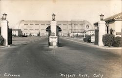 Moffett Field Entrance with Hangar in the Background Mountain View, CA Postcard Postcard Postcard