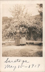 Two Women in a Garden Postcard